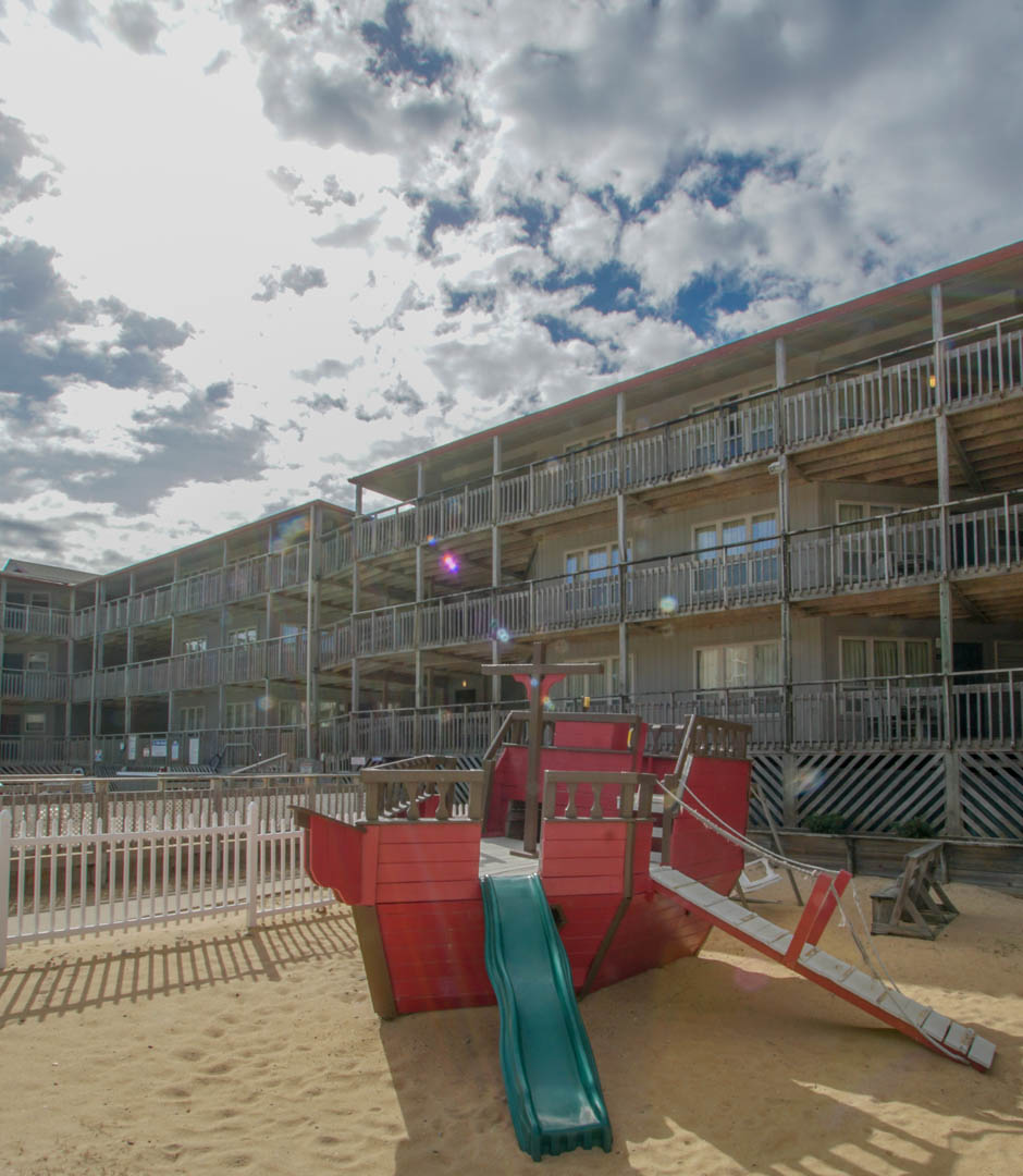 An outside playground next to the units at VRI's Outer Banks Beach Club in North Carolina.